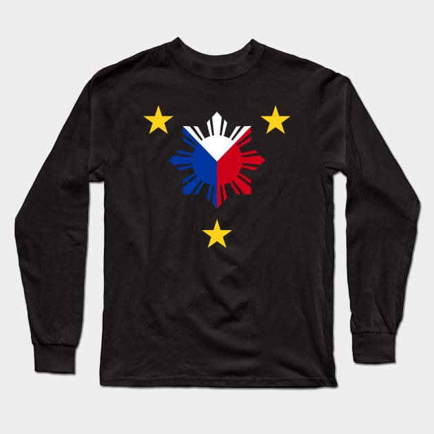 3 Stars and a Sun Philippines Long Sleeve T-Shirt by Filipino